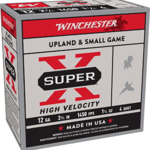 Winchester Ammo X12HV4 Super X High Velocity 12 Gauge 2.75" 4 Shot 25 Per Box/10 Case