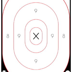 Birchwood Casey 34615 Shoot-N-C Reactive Target Self-Adhesive Paper Black/White Silhouette Includes Pasters 5 Pack