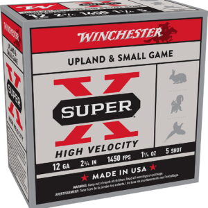 Winchester Ammo X12HV5 Super X High Velocity 12 Gauge 2.75" 5 Shot 25 Per Box/10 Case