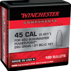 Winchester Ammo WB450P260X Power-Point 450 Bushmaster 260 gr 100 Per Box/10 Case