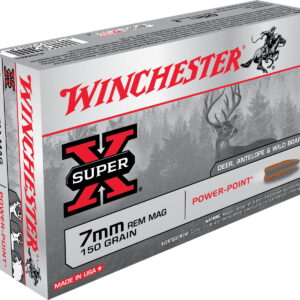 Winchester Ammo X7MMR1 Super X 7mm Rem Mag 150 gr Power Point 20 Per Box/10 Case