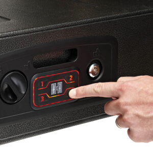 Hornady 98190 Rapid Safe AR Gunlocker RFID Access Code Key Entry Black Steel Holds 2 Rifles Holds 2 Long Guns 42" L x 15.25" W x 6.75" D