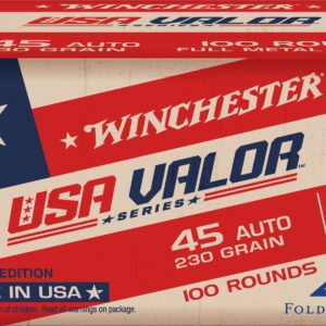 Winchester Ammo USAV45A USA Valor 45 ACP 230 gr Full Metal Jacket 100 Per Box/5 Case