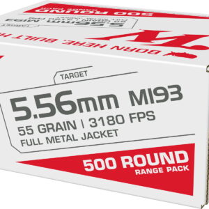 Winchester Ammo WM193500 M193 5.56mm 55 gr Full Metal Jacket 500 Per Box/2 Case