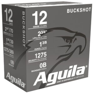 Aguila 1C1200BA Buckshot High Velocity 12Gauge 2.75" 1 3/8oz 0Buck Shot 25 Per Box/10 Case
