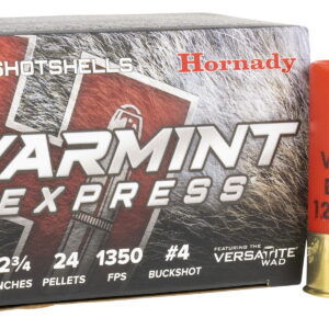Hornady 86243 Varmint Express 12 Gauge 2.75" 4 Buck Shot 10 Per Box/10 Case