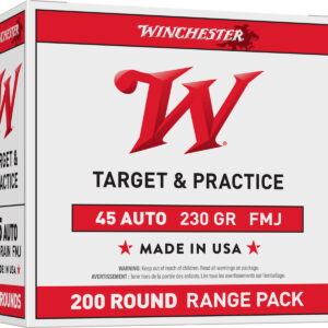 Winchester Ammo USA45W USA Range Pack 45 ACP 230 gr Full Metal Jacket 200 Per Box/3 Case