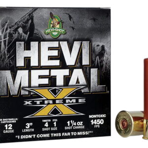 HEVI-Shot HS38122 HEVI-Metal Extreme 12 Gauge 3" 1 1/4 oz Steel/ Tungsten 4/1 Shot 25 Per Box/10 Case