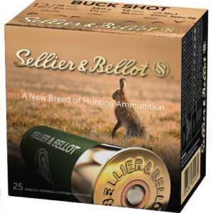 Sellier & Bellot SB12BSF Hunting 12 Gauge 2.75" 12 Pellets 1 1/8 oz 1 Buck Shot 25 Bx/ 10 Case