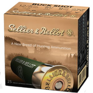 Sellier & Bellot SB12BSC Hunting 12 Gauge 2.75" 12 Pellets 1 1/4 oz 00 Buck Shot 25 Bx/ 10 Case