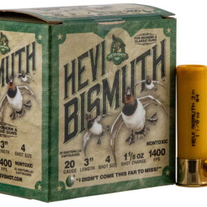 HEVI-Shot HS17004 HEVI-Bismuth 20 Gauge 3" 1 1/8 oz Bismuth 4 Shot 25 Per Box/10 Case