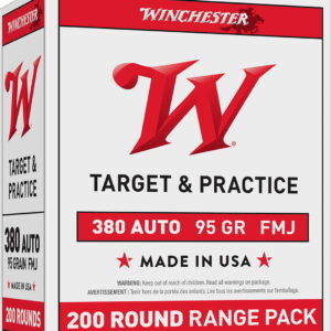 Winchester Ammo USA380W USA 380 ACP 95 gr Full Metal Jacket 200 Per Box/5 Case