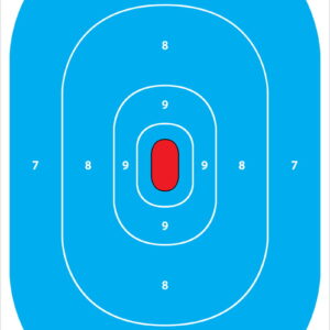 Pro-Shot SILHINTPBLUE SplatterShot Silhouette Hanging Tagboard 12" x 18" Hi-Vis Blue Impact Enhancement White 8 Per Pkg