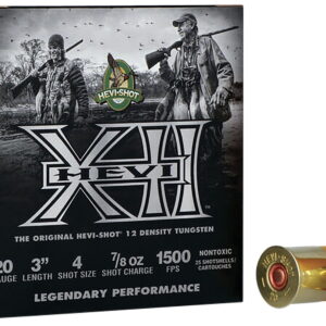 HEVI-Shot HS52204 HEVI-XII 20 Gauge 3" 7/8 oz Tungsten 4 Shot 25 Per Box/10 Case