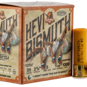 HEVI-Shot HS17715 HEVI-Bismuth Upland 20 Gauge 2.75" 1 oz Bismuth 5 Shot 25 Per Box/10 Case