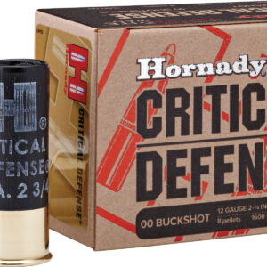 Hornady 86240 Critical Defense 12 Gauge 2.75" 00 Buck Shot 10 Per Box/10 Case