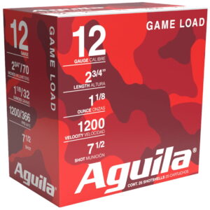 Aguila 1CHB1217 Birdshot Standard Velocity 12Gauge 2.75" 1 1/8oz 7.5Shot 25 Per Box/10 Case