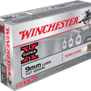 Winchester Ammo WC93 Super X 9mm Luger 147 gr Winclean Brass Enclosed Base 50 Per Box/10 Case