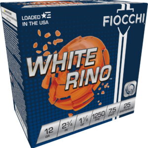 Fiocchi 12WRNO75 Exacta Target White Rino Target 12Gauge 2.75" 1 1/8oz 7.5Shot 25 Per Box/10 Case