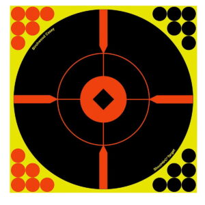 Birchwood Casey 34016 Shoot-N-C Reactive Target Bullseye Adhesive Paper Target 12" 100 Per Pkg