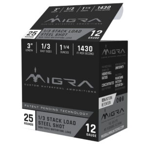 Migra Ammunitions M12S13 Staxd 12 Gauge 3" 1 1/4 oz 1/3 Shot 25 Per Box/10 Case