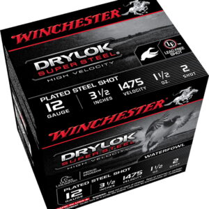 Winchester Ammo SSH12LH2 Drylok Super Steel High Velocity 12 Gauge 3.50" 1 1/2 oz 2 Shot 25 Per Box/10 Case