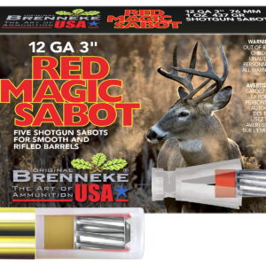 Brenneke SL123RMS Red Magic 12Gauge 3" 1oz Sabot Slug Shot 5 Per Box/50 Case