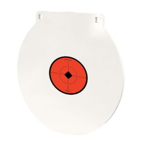 Birchwood Casey RND12 Round Steel Target Plate 12" Centerfire Rifle/Handgun Target Black/Red/White NM500 Steel Hanging