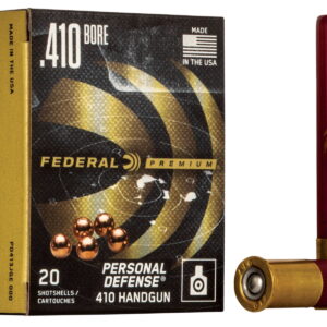 Federal PD413JGE000 Premium Personal Defense 410Gauge 3" 5Pellets 000BuckShot 20 Per Box/10 Case