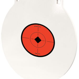 Birchwood Casey RND6 Round Steel Target Plate 6" Centerfire Rifle/Handgun Target Black/Red/White NM500 Steel Hanging