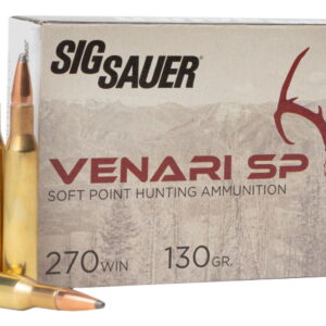 Sig Sauer V270SP13020 Venari 270 Win 130 gr Soft Point 20 Per Box/10 Case