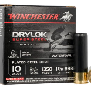 Winchester Ammo XSC10BBB Drylok Super Steel Magnum 10 Gauge 3.50" 1 5/8 oz BBB Shot 25 Per Box/10 Case