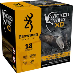 Browning Ammo B193411240 Wicked Wing XD 12Gauge 3.50" 1 1/2oz BBShot 25 Per Box/10 Case