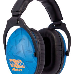 Pro Ears PE26UY010 ReVO Passive Muff 26 dB Over the Head Black With Blue Diamond Plate Pattern Youth 1 Pair