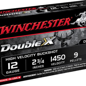 Winchester Ammo SB1200 Double X High Velocity 12 Gauge 2.75" 9 Pellets 00 Buck Shot 5 Per Box/50 Case