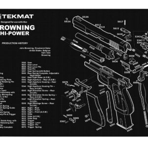 TekMat TEKR17BROWNINGHP Browning High Power Cleaning Mat Browning Hi-Power Parts Diagram 11" x 17"