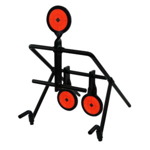 Birchwood Casey 47044 World of Targets Gallery 44 Magnum Resetting Target 3.75" Handgun Black/Orange Steel Circle With Crosshair & Diamond