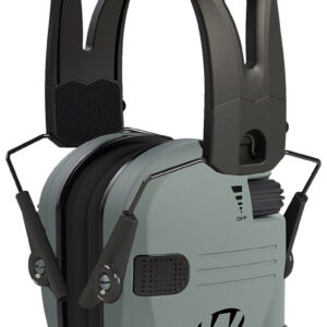 Walker's GWPRSEMRHBGY Razor Slim Electronic Muff 23 dB Over the Head Battleship Gray/Black Polymer