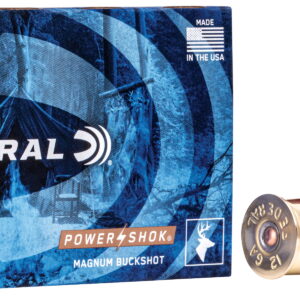 Federal F13100 Power-Shok Magnum 12Gauge 3" 1 7/8oz 00BuckShot 5 Per Box/50 Case
