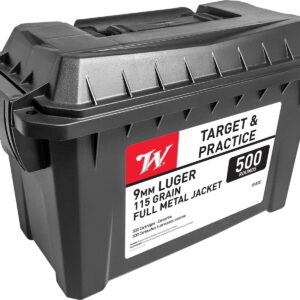 Winchester Ammo WW9C USA Ammo Can 9mm Luger 115 gr Full Metal Jacket 500 Per Box/2 Case