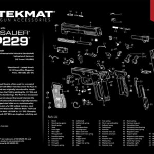 TekMat TEKR20SIGP229 Sig Sauer P229 Ultra 20 Cleaning Mat Sig P229 Parts Diagram 15" x 20"