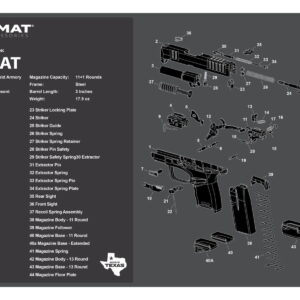 TekMat TEKR17HELLCAT Springfield Armory Hellcat Cleaning Mat Springfield Hellcat Parts Diagram 11" x 17"