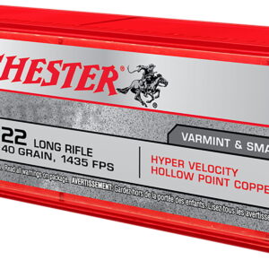 Winchester Ammo XHV22LR Super X 22 LR 40 gr Hyper Velocity Hollow Point Copper Plated 100 Per Box/20 Case