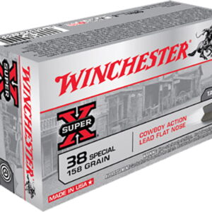 Winchester Ammo USA38CB Super X Cowboy Action 38 Special 158 gr Lead Flat Nose 50 Per Box/10 Case