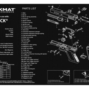 TekMat TEKR17GLOCK Glock Cleaning Mat Glock Parts Diagram 11" x 17"