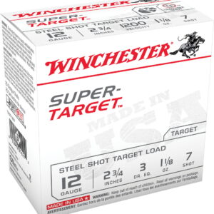 Winchester Ammo TRGT12S7 Super-Target 12 Gauge 2.75" 1 1/8 oz 7 Shot 25 Per Box/10 Case