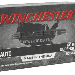 Winchester Ammo W32AST Silvertip 32 ACP 60 gr Jacket Hollow Point 50 Per Box/10 Case