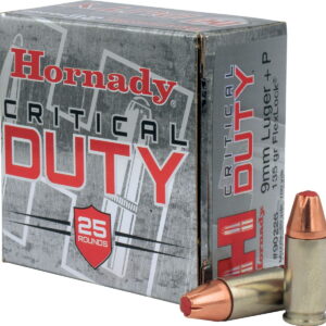 Hornady 90226 Critical Duty 9mm Luger +P 135 gr Hornady FlexLock 25 Per Box/10 Case