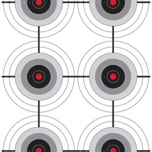 Birchwood Casey 37038 EZE-Scorer 6-Bullseye Paper Target 23" x 35" 100 Per Pack