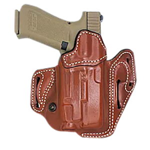 DeSantis Gunhide 201TA2SZ0 Vengeance Scabbard OWB Tan Leather Fits Sig P320C/P250C With RD, Belt Slide, Right Hand